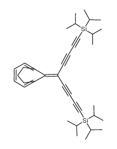 10-{bis[(triisopropylsilyl)butadiynyl]methylene}bicyclo[4.3.1]deca-1,3,5-triene Structure