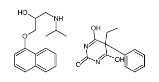 5-ethyl-5-phenylbarbituric acid, compound with ()-1-(isopropylamino)-3-(1-naphthyloxy)propan-2-ol (1:1) picture