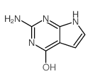 2-Amino-7H-pyrrolo[2,3-d]pyrimidin-4-ol结构式