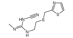 1-cyano-2-methyl-3-[2-(1,3-thiazol-2-ylmethylsulfanyl)ethyl]guanidine结构式