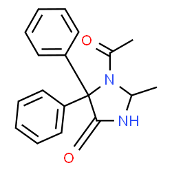 1-Acetyl-2-methyl-5,5-diphenyl-4-imidazolidinone Structure