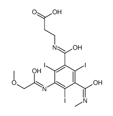 3-[[2,4,6-triiodo-3-[(2-methoxyacetyl)amino]-5-(methylcarbamoyl)benzoyl]amino]propanoic acid结构式