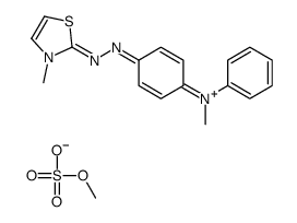 3-methyl-2-[[p-(N-methylanilino)phenyl]azo]thiazolium methyl sulphate Structure