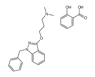 salicylic acid, compound with 3-[(1-benzyl-1H-indazol-3-yl)oxy]-N,N-dimethylpropylamine (1:1) Structure