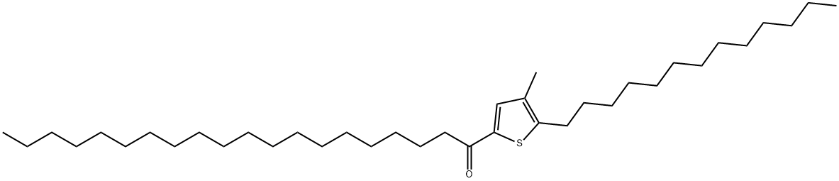 1-Eicosanone, 1-(4-methyl-5-tridecyl-2-thienyl)- structure