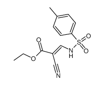 (E)-2-Cyano-3-(toluene-4-sulfonylamino)-acrylic acid ethyl ester Structure