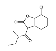 7-chloro-N-ethyl-N-methyl-2-oxo-3a,4,5,6,7,7a-hexahydro-3H-1-benzofuran-3-carboxamide Structure