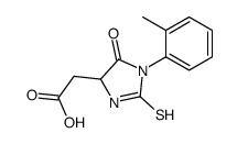 2-[1-(2-methylphenyl)-5-oxo-2-sulfanylideneimidazolidin-4-yl]acetic acid结构式