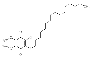 2,5-Cyclohexadiene-1,4-dione,2-chloro-3-(hexadecylthio)-5,6-dimethoxy-结构式