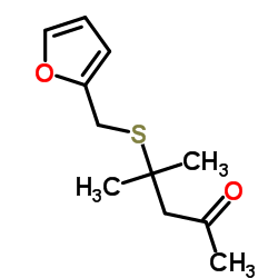 2-Pentanone, 4-((2-furanylmethyl)thio)-4-methyl- structure