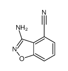 1,2-Benzisoxazole-4-carbonitrile,3-amino-(9CI) Structure