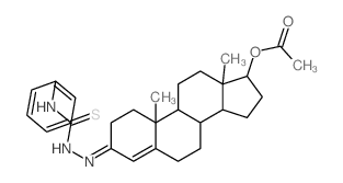 Androst-4-en-3-one,17-(acetyloxy)-, 3-[[(phenylamino)thioxomethyl]hydrazone], (17b)- (9CI) picture