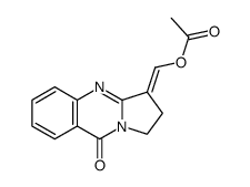 6-(acetoxymethylene)-6,7,8,9-tetrahydropyrrolo[2,1-b]quinazolin-10-one结构式