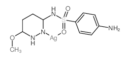 4-amino-N-(3-methoxy-6H-pyridazin-6-yl)benzenesulfonamide; silver(+1) cation structure