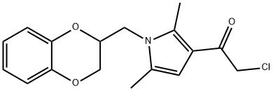 2-chloro-1-[1-(2,3-dihydro-1,4-benzodioxin-2-ylmethyl)-2,5-dimethyl-1H-pyrrol-3-yl]ethan-1-one Structure