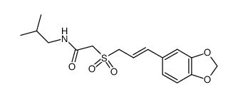 2-[(E)-3,4-(methylenedioxy)cinnamylsulfonyl]-N-isobutylacetamide Structure