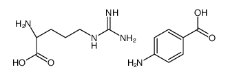 4-aminobenzoic acid,(2S)-2-amino-5-(diaminomethylideneamino)pentanoic acid Structure