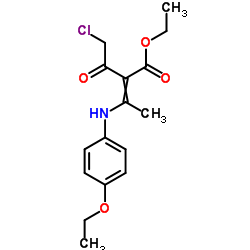 ETHYL (2E)-2-(CHLOROACETYL)-3-[(4-ETHOXYPHENYL)AMINO]BUT-2-ENOATE结构式