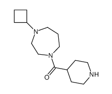 (4-Cyclobutyl-[1,4]diazepan-1-yl)-piperidin-4-ylmethanone结构式