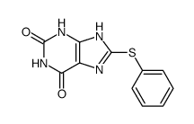 8-(phenylthio)-3,9-dihydro-1H-purine-2,6-dione结构式