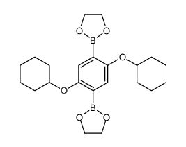 2-[2,5-dicyclohexyloxy-4-(1,3,2-dioxaborolan-2-yl)phenyl]-1,3,2-dioxaborolane Structure