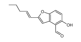 5-hydroxy-2-pent-1-enyl-1-benzofuran-4-carbaldehyde Structure