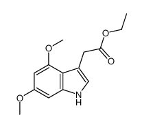 ethyl 2-(4,6-dimethoxy-1H-indol-3-yl)acetate结构式