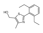 [2-(2,6-diethylphenyl)-4-methyl-1,3-thiazol-5-yl]methanol结构式