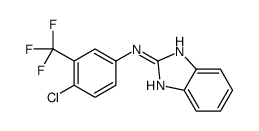 N-[4-chloro-3-(trifluoromethyl)phenyl]-1H-benzimidazol-2-amine结构式