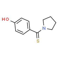 Methanethione, (4-hydroxyphenyl)-1-pyrrolidinyl- Structure