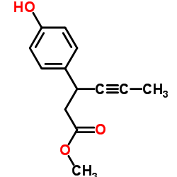 Methyl 3-(4-hydroxyphenyl)-4-hexynoate Structure