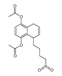 Acetic acid 4-acetoxy-8-(4-nitro-butyl)-5,8-dihydro-naphthalen-1-yl ester Structure