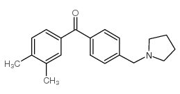 3,4-DIMETHYL-4'-PYRROLIDINOMETHYL BENZOPHENONE Structure