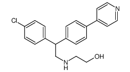 2-[[2-(4-chlorophenyl)-2-(4-pyridin-4-ylphenyl)ethyl]amino]ethanol结构式