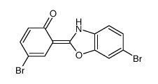 4-bromo-6-(6-bromo-3H-1,3-benzoxazol-2-ylidene)cyclohexa-2,4-dien-1-one结构式