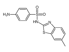 4-amino-N-(6-methyl-1,3-benzothiazol-2-yl)benzenesulfonamide结构式
