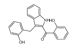 (2-hydroxyphenyl)-[3-[(2-hydroxyphenyl)methyl]-1H-indol-2-yl]methanone结构式