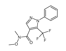 N-methoxy-N-methyl-1-phenyl-5-(trifluoromethyl)pyrazole-4-carboxamide结构式