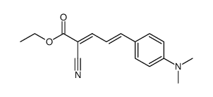 (2E,4Z)-2-Cyano-5-(4-dimethylamino-phenyl)-penta-2,4-dienoic acid ethyl ester结构式