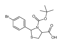 3-Boc-2-(4-溴-苯基)-噻唑烷-4-羧酸结构式