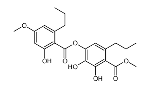 2,3-Dihydroxy-4-[(2-hydroxy-4-methoxy-6-propylbenzoyl)oxy]-6-propylbenzoic acid methyl ester Structure