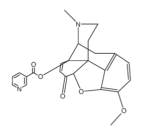 [(4R,4aS,7aR,12bS)-9-methoxy-3-methyl-7-oxo-2,4,7a,13-tetrahydro-1H-4,12-methanobenzofuro[3,2-e]isoquinoline-4a-yl] pyridine-3-carboxylate结构式