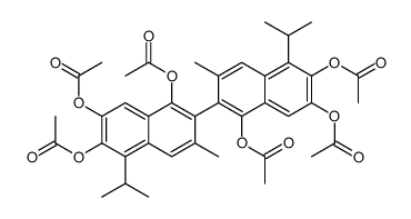 5,5'-DIISOPROPYL-3,3'-DIMETHYL-[2,2'-BINAPHTHALENE]-1,1',6,6',7,7'-HEXAYL HEXAACETATE Structure