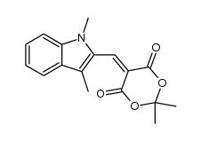 5-(1,3-dimethylindol-2-ylmethylene)-2,2-dimethyl-1,3-dioxane-4,6-dione Structure