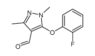 5-(2-fluorophenoxy)-1,3-dimethylpyrazole-4-carbaldehyde Structure