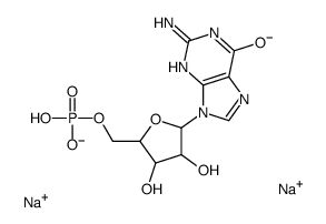 disodium,[5-(2-amino-6-oxo-3H-purin-9-yl)-3,4-dihydroxyoxolan-2-yl]methyl phosphate Structure