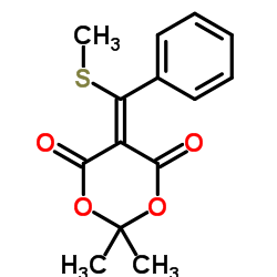 2,2-dimethyl-5-[methylsulfanyl(phenyl)methylidene]-1,3-dioxane-4,6-dione Structure