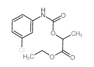 Propanoic acid,2-[[[(3-chlorophenyl)amino]carbonyl]oxy]-, ethyl ester Structure