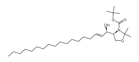 O,N-isopropylidene-N-(tert-butoxycarbonyl)-C20-D-erythro-sphingosine Structure