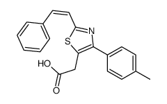 2-[4-(4-methylphenyl)-2-[(E)-2-phenylethenyl]-1,3-thiazol-5-yl]acetic acid Structure